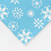 Personalisierter Name Rosa Eule Pastellblau Schnee Fleecedecke (Ecke)