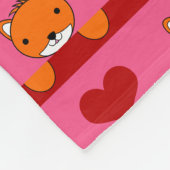 Personalisierter Name Rosa Füchse Fleecedecke (Ecke)