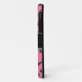 Personalisierter Name Rosa Glitzer Fledermäuse Case-Mate iPhone Hülle (Hinten/Links)