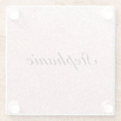 Personalisierter Name Rosa Glitzer Sparkasse Stil Glasuntersetzer (Rückseite)