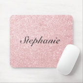 Personalisierter Name Rosa Glitzer Sparkline Stil Mousepad (Mit Mouse)