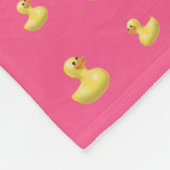 Personalisierter Name Rosa Gummiente Fleecedecke (Ecke)