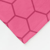 Personalisierter Name Rosa Honigwabe Fleecedecke (Ecke)