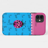 Personalisierter Name Rosa-Kadybug Case-Mate iPhone Hülle (Rückseite (Horizontal))