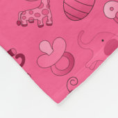 Personalisierter Name Rosa Kleintiere Fleecedecke (Ecke)