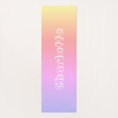 Personalisierter Name Rosa Lilac Gelb Gelborange F Yogamatte (Rückseite)