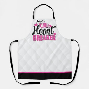 Personalisierter NAME Rosa Little Heart Breaker Schürze