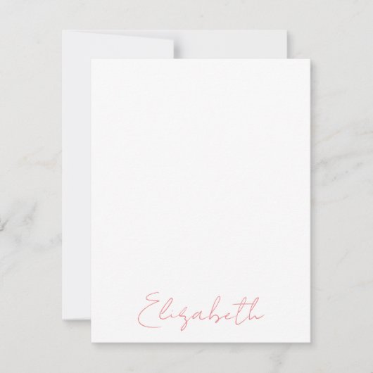 Personalisierter Name Rosa Mitteilungskarten (Vorderseite)