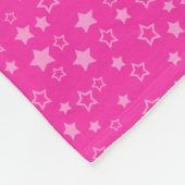 Personalisierter Name Rosa Panda Rosa Sterne Fleecedecke (Ecke)