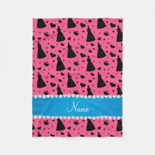 Personalisierter Name Rosa Prinzessinnen Stars Kro Fleecedecke