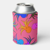 Personalisierter Name Rosa Regenbogenktopus Dosenkühler (Kanne Rückseite)