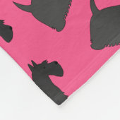 Personalisierter Name Rosa Schottenhunde Fleecedecke (Ecke)