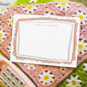 Personalisierter Name: Rosa und Blau gestrichene S Mitteilungskarte