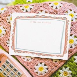 Personalisierter Name: Rosa und Blau gestrichene S Mitteilungskarte