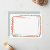 Personalisierter Name: Rosa und Blau gestrichene S Mitteilungskarte (Vorderseite/Rückseite Beispiel)