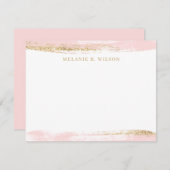 Personalisierter Name: Rosa und Gold Mitteilungskarte (Vorne/Hinten)