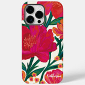 Personalisierter Name Rosa und orange Case-Mate iPhone Hülle (Rückseite)