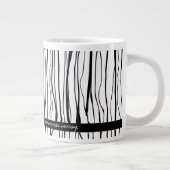 Personalisierter Name Rosa und Schwarz Jumbo-Tasse (Rechts)