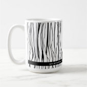 Personalisierter Name Rosa und Schwarz Kaffeetasse (Links)