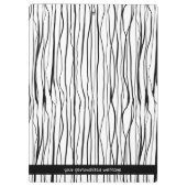 Personalisierter Name Rosa und Schwarz Klemmbrett (Rückseite)