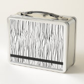 Personalisierter Name Rosa und Schwarz Metall Brotdose (Rückseite)