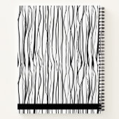 Personalisierter Name Rosa und Schwarz Notizblock (Rückseite)