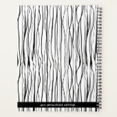 Personalisierter Name Rosa und Schwarz Planer (Rückseite)