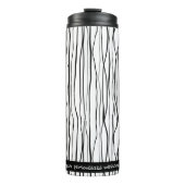 Personalisierter Name Rosa und Schwarz Thermosbecher (Vorderseite)