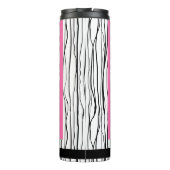 Personalisierter Name Rosa und Schwarz Thermosbecher (Rückseite)