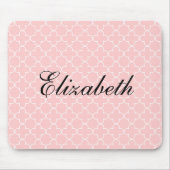 Personalisierter Name | Rosa Vierfolie Mousepad (Vorne)
