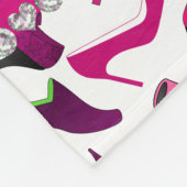 Personalisierter Name Rosa Weiße Frauenschuhe Must Fleecedecke (Ecke)