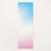 Personalisierter Name Rosa Yogamatte (Vorderseite)