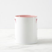 Personalisierter Name Rose Florales Monogramm Tass Tasse (Zentrum)