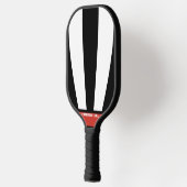 Personalisierter Name Rot und Weiß Streifen zwei T Pickleball Schläger (Links)