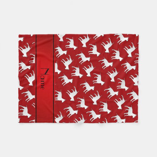 Personalisierter Name: Rotbullhunde Fleecedecke (Vorderseite (Horizontal))