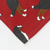 Personalisierter Name Rote Berner Hunde Fleecedecke (Ecke)