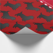 Personalisierter Name Rote Carne Terrierhunde Geschenkpapier (Ecke)