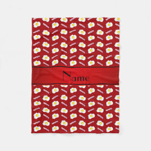 Personalisierter Name Rote Eier Fleecedecke
