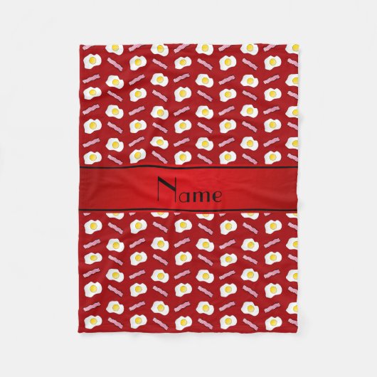 Personalisierter Name Rote Eier Fleecedecke (Vorderseite)