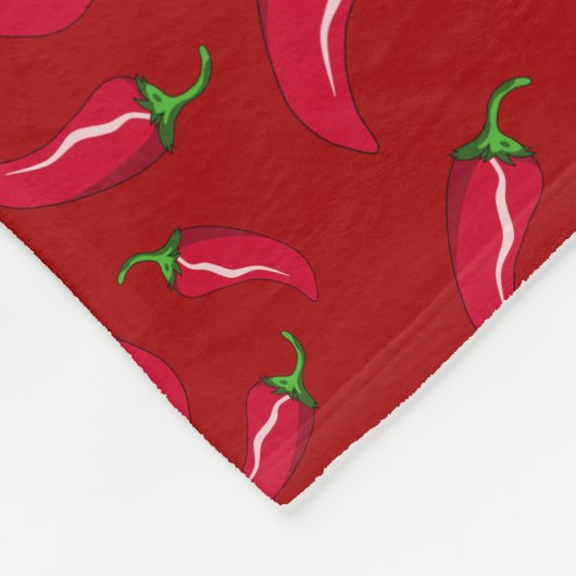 Personalisierter Name Roter Chili Pfeffer Fleecedecke (Ecke)