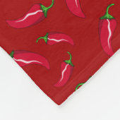 Personalisierter Name Roter Chili Pfeffer Fleecedecke (Ecke)