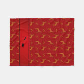 Personalisierter Name Roter Rhodesian ridgeback Hu Fleecedecke (Vorderseite (Horizontal))