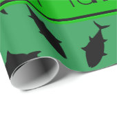 Personalisierter Name Roter Thun Geschenkpapier (Rolleneckpunkt)