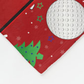 Personalisierter Name Roter Weihnachtsgolf Fleecedecke (Ecke)