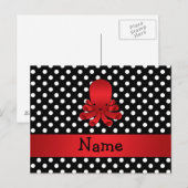 Personalisierter Name Rotklee Postkarte (Vorne/Hinten)