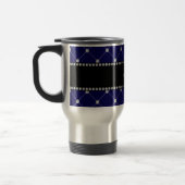 Personalisierter Name Royal Blue Diamonds Reisebecher (Links)