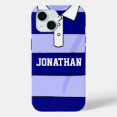 personalisierter Name Rugby Jersey Case-Mate iPhone Hülle (Rückseite)