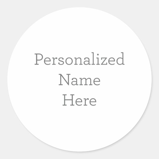 Personalisierter Name Runder Aufkleber (Vorderseite)