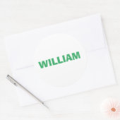 Personalisierter Name Runder Aufkleber (Umschlag)
