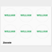 Personalisierter Name Runder Aufkleber (Blatt)